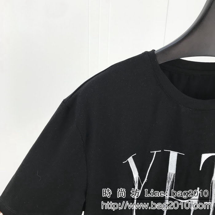 Valentino華倫天奴 TKY東京系列 限定款 VLTN 刺繡流蘇款短袖 黑白兩色 男女同款 ydi2292